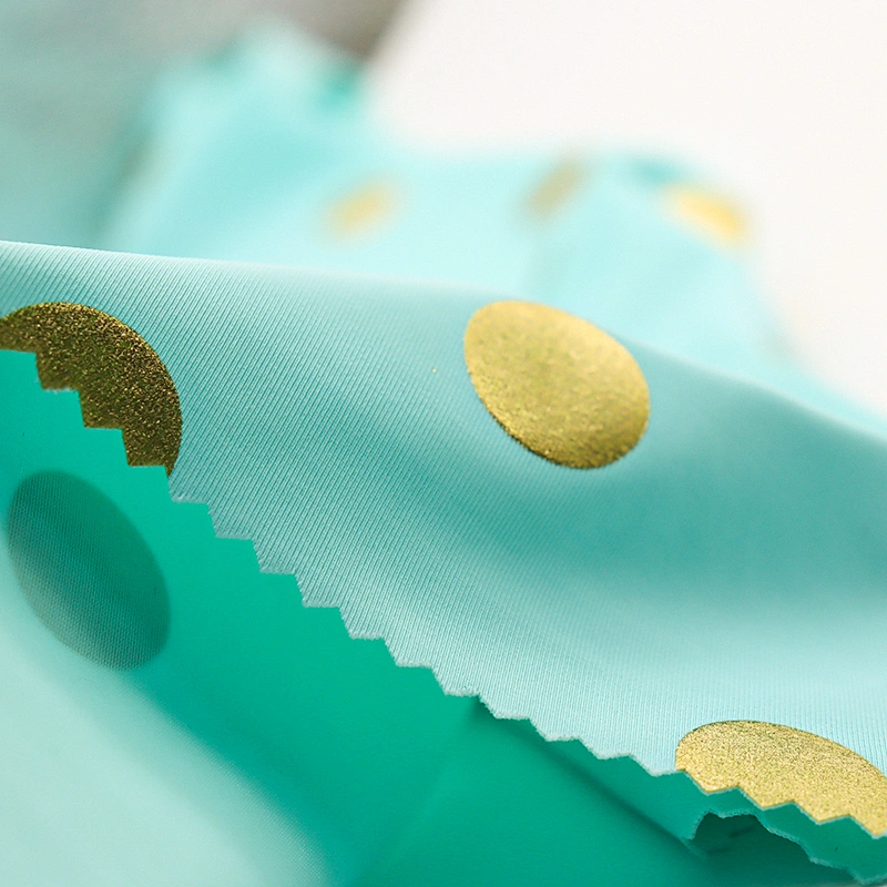 High elasticity and high density printed swimming knitted fabric